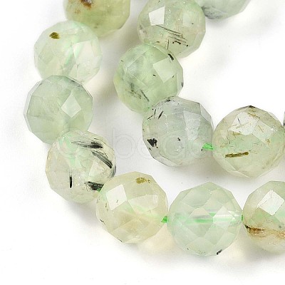 Natural Prehnite Beads Strands G-S345-10mm-28-1