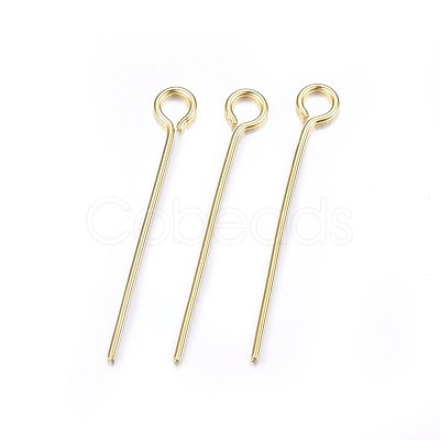 304 Stainless Steel Eye Pins X-STAS-F174-10G-B-1