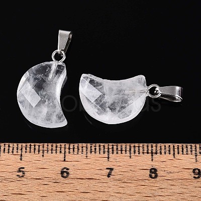 Natural Quartz Crystal Pendants G-N349-02K-P-1