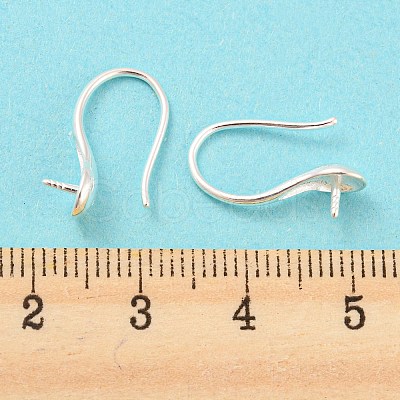 925 Sterling Silver Hoop Earring Findings STER-H107-12S-1