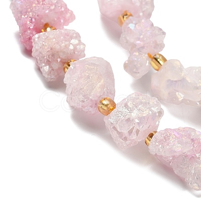 Electroplated Natural Druzy Agate Beads Strands G-G289-02A-1