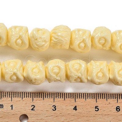Synthetic Coral Carved Beads Strands CORA-H003-02-1