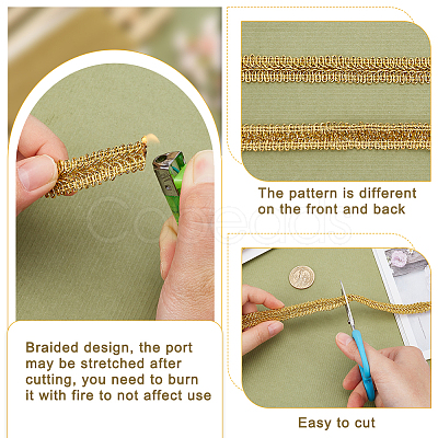 Polyester Centipede Lace Ribbon OCOR-WH0088-43A-01-1