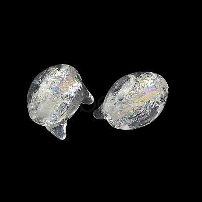 Handmade Foil Lampwork Beads Strands FOIL-Z001-04E-1