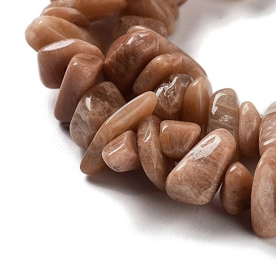 Natural Sunstone Chip Beads Strands G-M205-15B-1