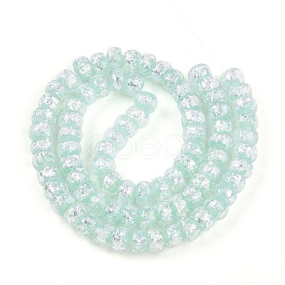 Luminous Handmade Silver Foil Glass Beads Strands FOIL-N029-02B-05-1