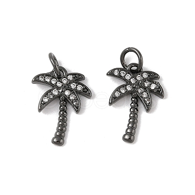 Brass Micro Pave Cubic Zirconia Pendants ZIRC-K070-38B-1