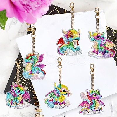 Dragon Diamond Painting Pendant Decoration Kits PW-WG35976-01-1