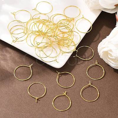 Brass Wine Glass Charm Rings X-EC067-1G-1
