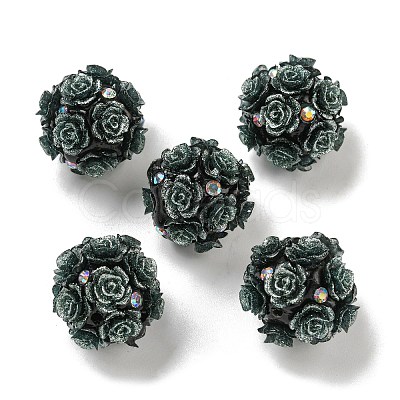 Acrylic Handmade Polymer Clay Rhinestone Beads FIND-Z036-01B-1
