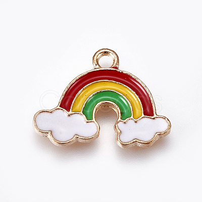 Alloy Enamel Pendants ENAM-O035-14G-A-1