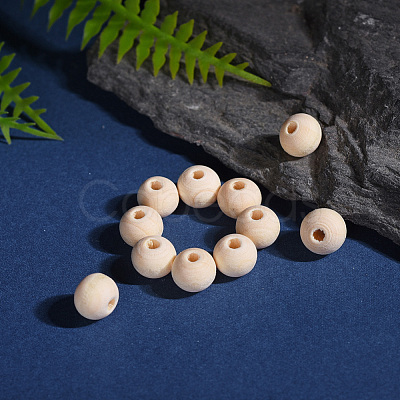Round Unfinished Wood Beads X-WOOD-Q008-8mm-LF-1