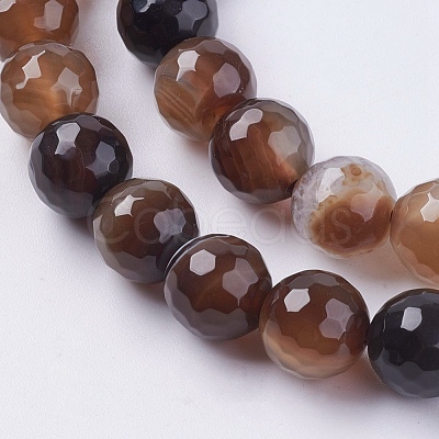 Natural Striped Agate/Banded Agate Beads Strands G-G581-10mm-11-1