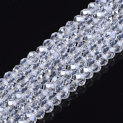 Electroplate Glass Beads Strands EGLA-A034-T6mm-A08-1