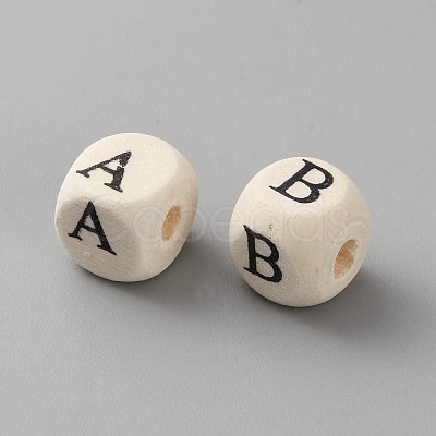 Printed Wooden Beads WOOD-WH0050-050-1