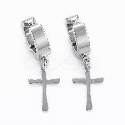 Tarnish Resistant 304 Stainless Steel Clip-on Earrings EJEW-H351-17P-1