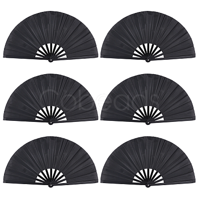 Oxford Cloth & Plastic Folding Fan AJEW-WH0696-500B-1