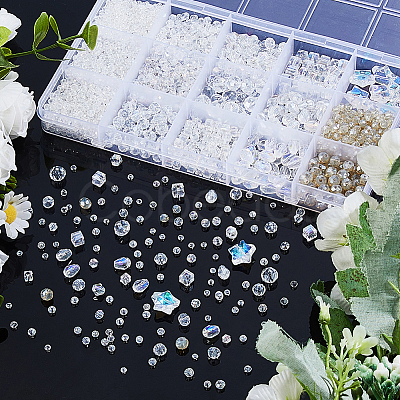 Electroplate Glass Beads Strands EGLA-DC0001-15-1