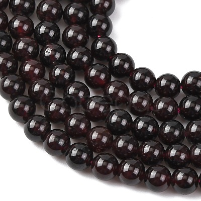 Natural Garnet Beads Strands G-J376-37-4mm-1