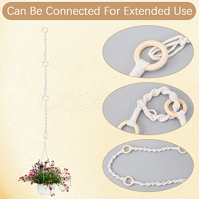 Cotton & Linen Weaving Flower Plant Hanger FIND-WH20008-37-1