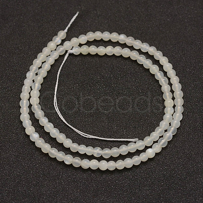 Natural White Moonstone Bead Strands G-G970-37-4mm-1