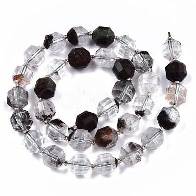 Natural Green Lodolite Quartz/Garden Quartz Beads Strands G-S362-056C-1