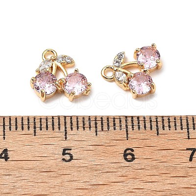 Brass Micro Pave Cubic Zirconia Pendants KK-A259-22G-02-1