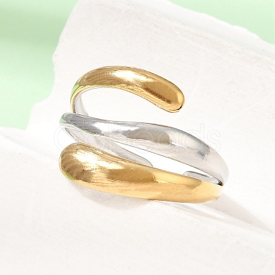 304 Stainless Steel Cuff Open Rings SA-CBAB767-23GP-1