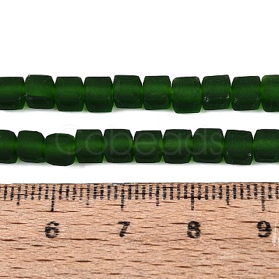 Transparent Frosted Glass Beads Strands GLAA-N072-01A-A10-1