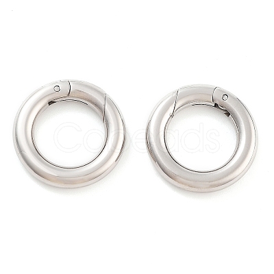 Non-Tarnish 316 Stainless Steel Spring Gate Rings LS-STAS-M296-01P-C-01-1