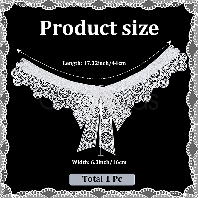 Polyester Women's False Collar DIY-WH20048-074H-1