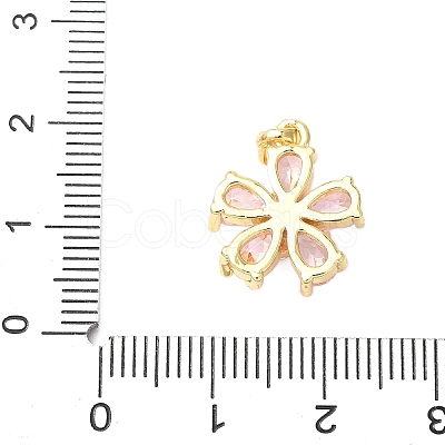 Brass Micro Pave Cubic Zirconia Pendants KK-D357-12A-G-1