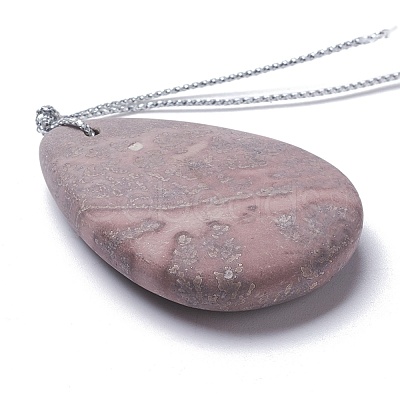 Natural Dendritic Jasper Pendants G-L563-001-1
