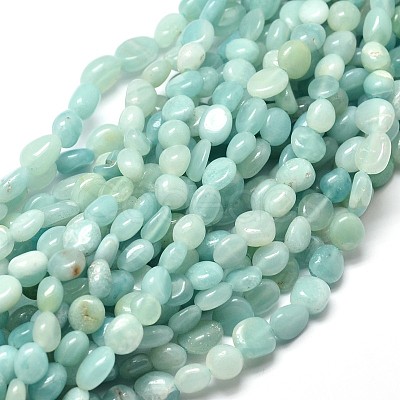 Natural Amazonite Nuggets Beads Strands G-J335-31-1