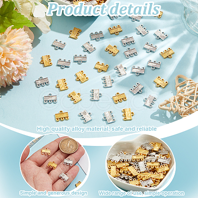 120Pcs 2 Colors Alloy Chandelier Components Links FIND-GO0003-32A-1