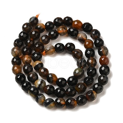 Natural Agate(Dyed & Heated) Beads Strands G-H066-B02-01-1