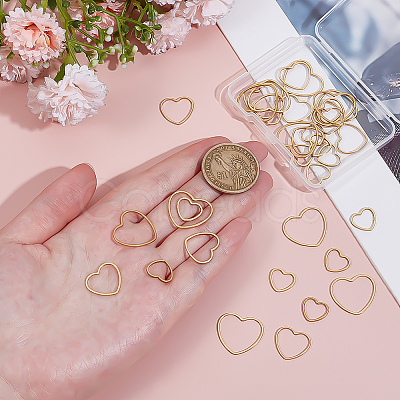 36Pcs 3 Styles 201 Stainless Steel Linking Rings STAS-ME0002-37-1