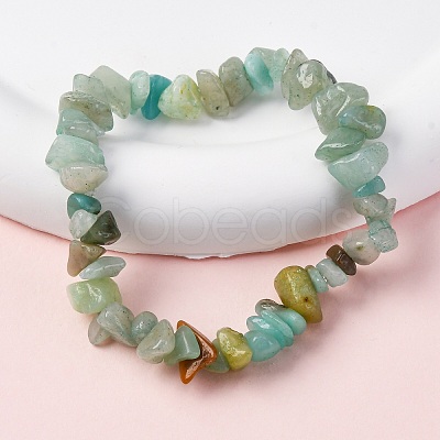Natural Amazonite Stretch Bracelets BJEW-JB03681-06-1