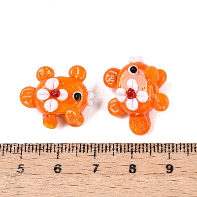 Handmade Lampwork Bumpy Beads Strands LAMP-T021-25A-1