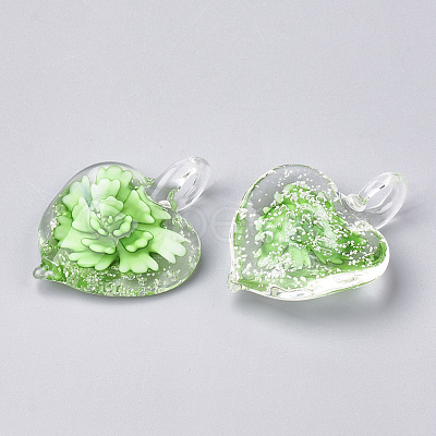 Luminous Handmade Lampwork Pendants LAMP-S189-04-B-1