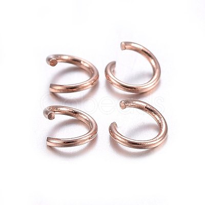 304 Stainless Steel Open Jump Rings X-STAS-O107-06RG-G-1