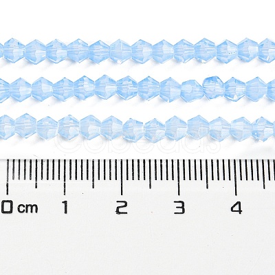Baking Paint Transparent Glass Beads Strands DGLA-F029-J4mm-02-1