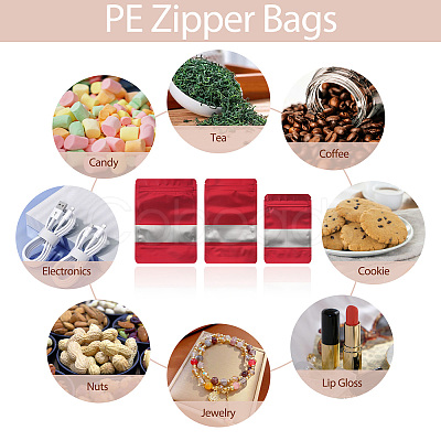 18Pcs 3 Styles PE Resealable Bags with Window OPP-TAD0001-01B-1