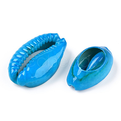Spray Paint Cowrie Shell Beads LS-SHEL-S274-26E-1