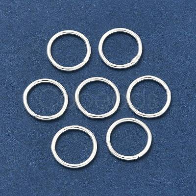 Eco-Friendly Brass Round Rings KK-M165-10mm-02S-RS-1