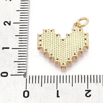 Brass Micro Pave Clear Cubic Zirconia Pendants KK-N268-40G-1