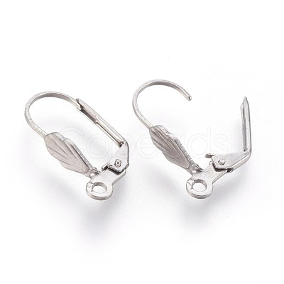 Tarnish Resistant 304 Stainless Steel Leverback Earrings Findings STAS-F188-08P-1