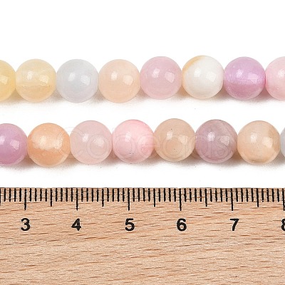 Natural Green Jade Beads Strands G-G757-03-8mm-1