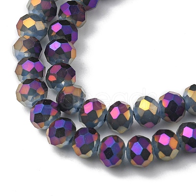 Electroplate Glass Beads Strands EGLA-A034-J6mm-G03-1