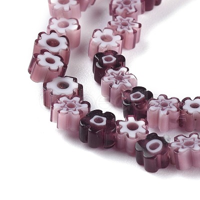 Handmade Millefiori Glass Bead Strands LAMP-J035-4mm-10-1